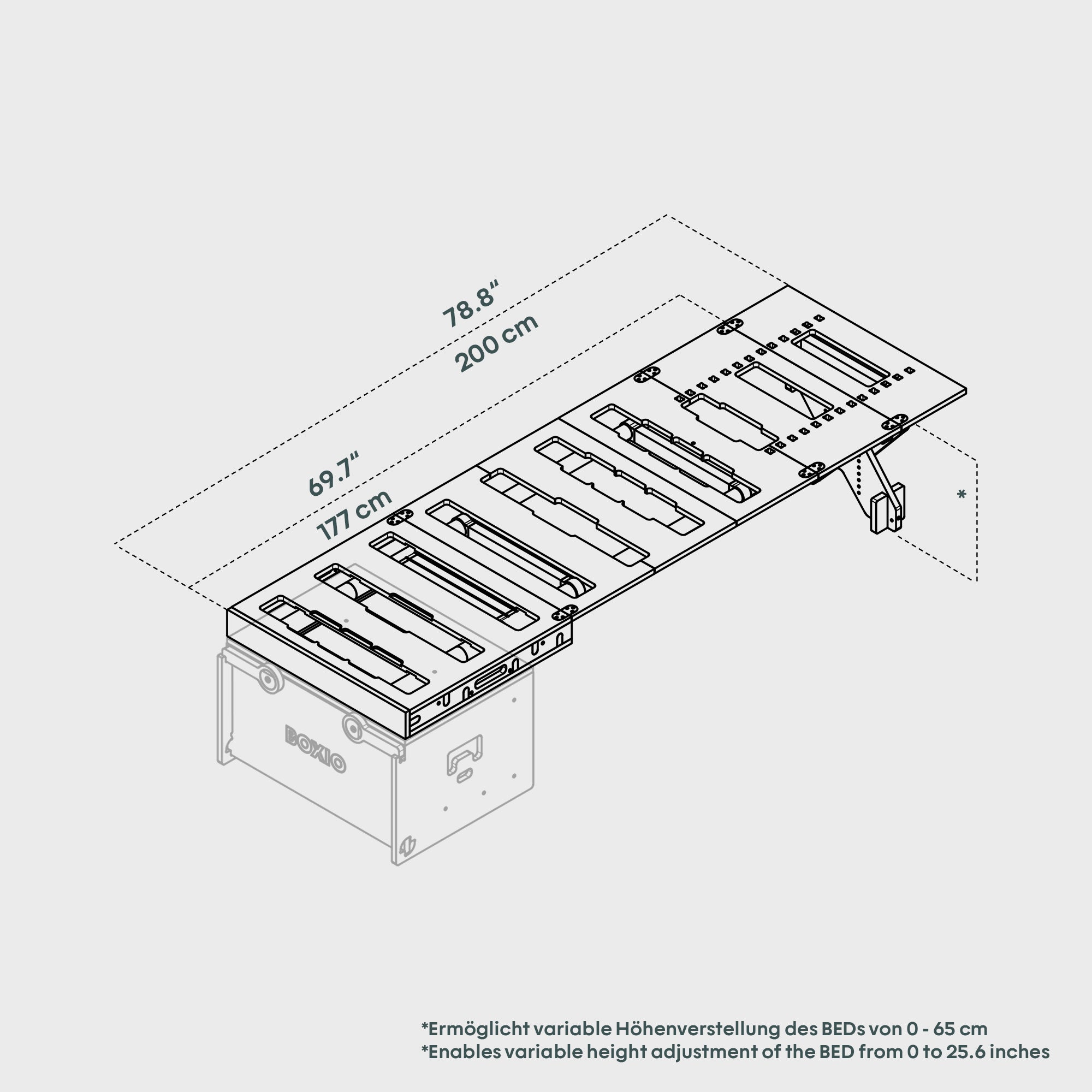 BOXIO RACK BED L I Mueble cama camper