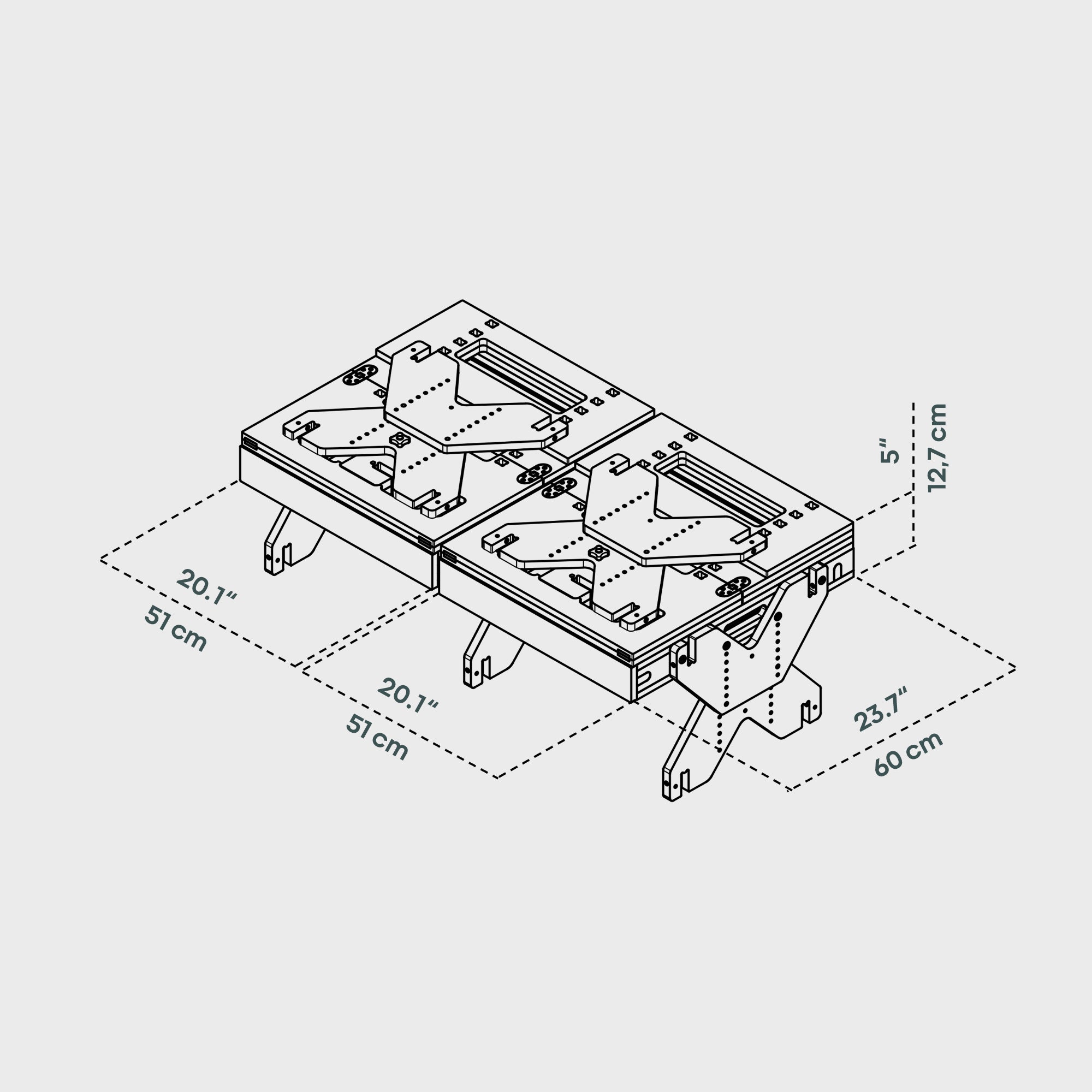 BOXIO RACK BED M I Modular camping bed