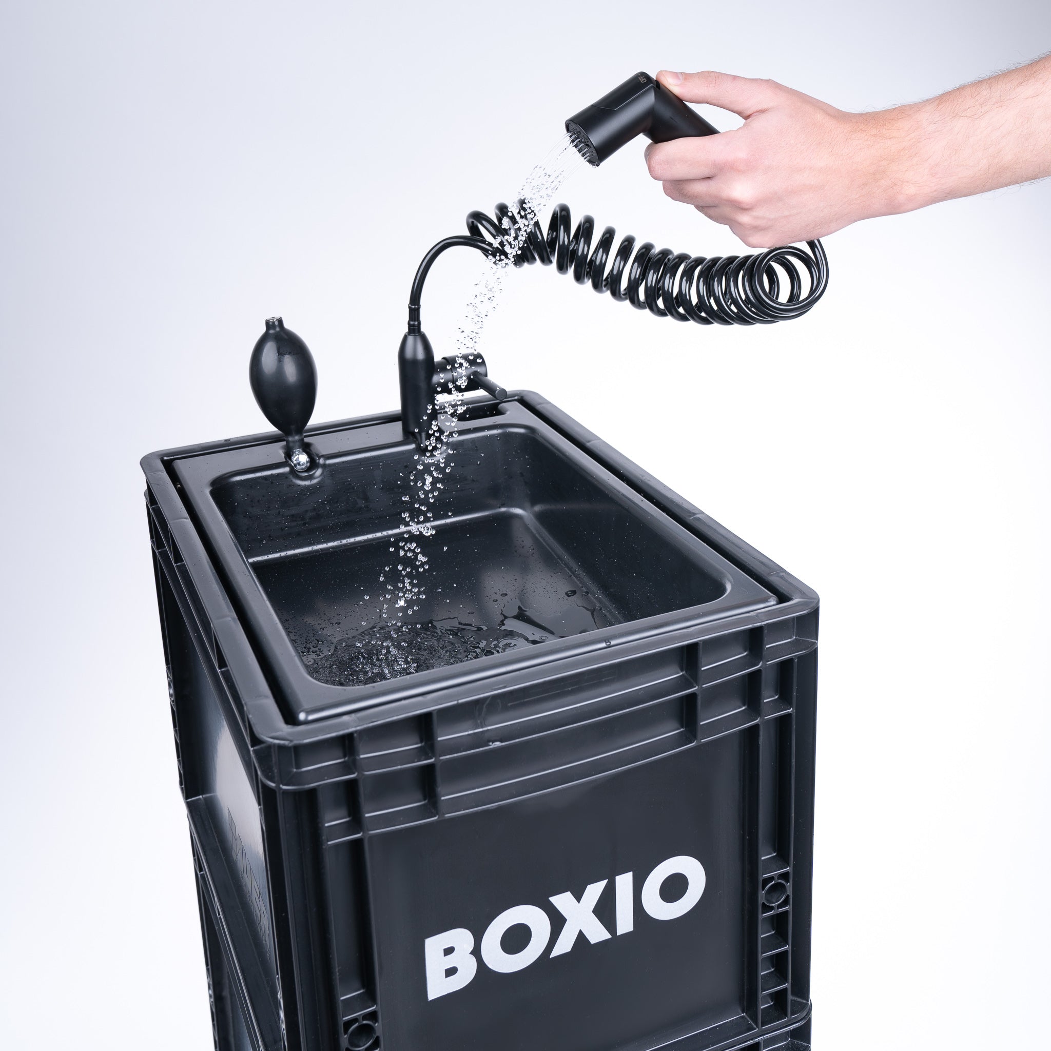 BOXIO - SANITARY: Komplettset mit Trenntoilette, mobilem Waschbecken u