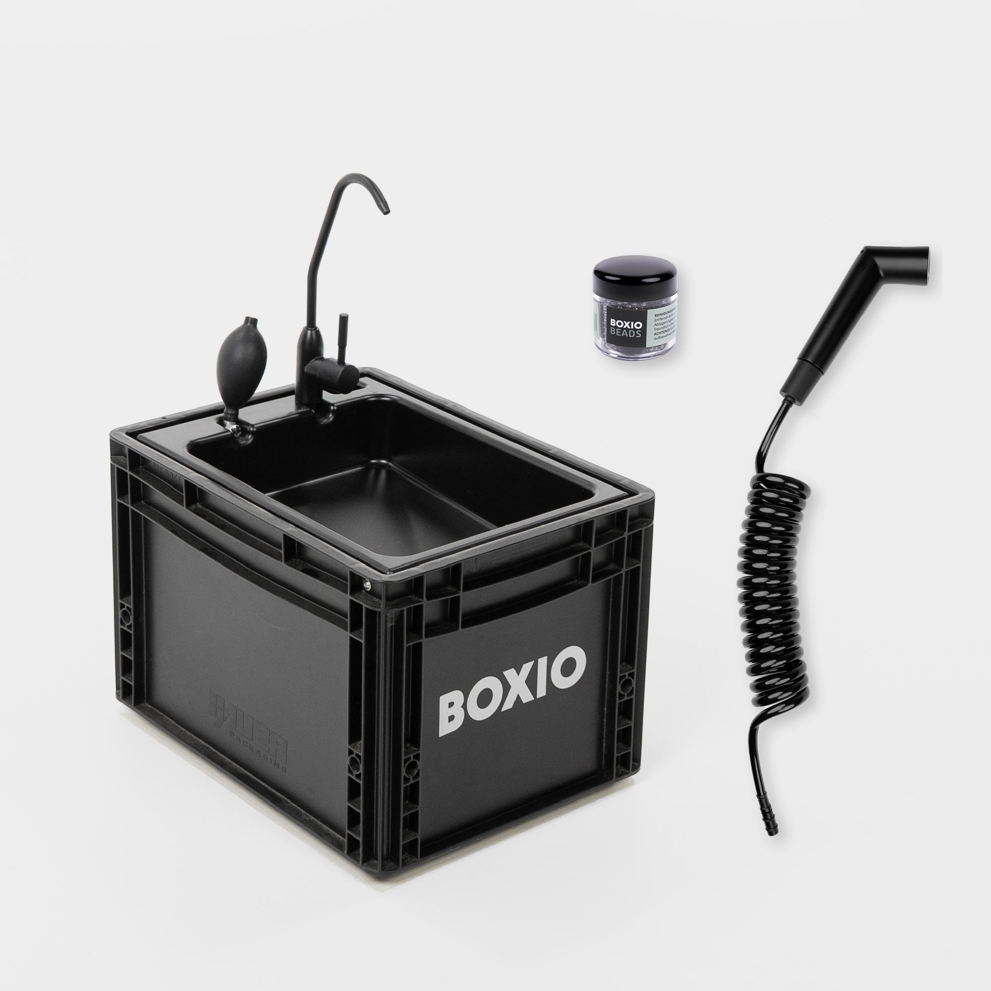 BOXIO WASH PLUS | Mobile washbasin with camping shower