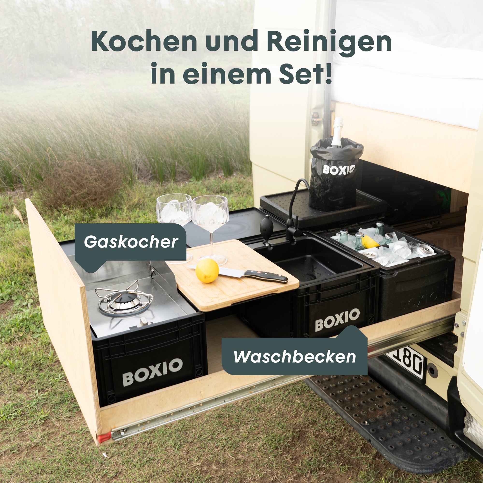 BOXIO KITCHEN LITE I Mobile I kompakte Outdoor-Küche