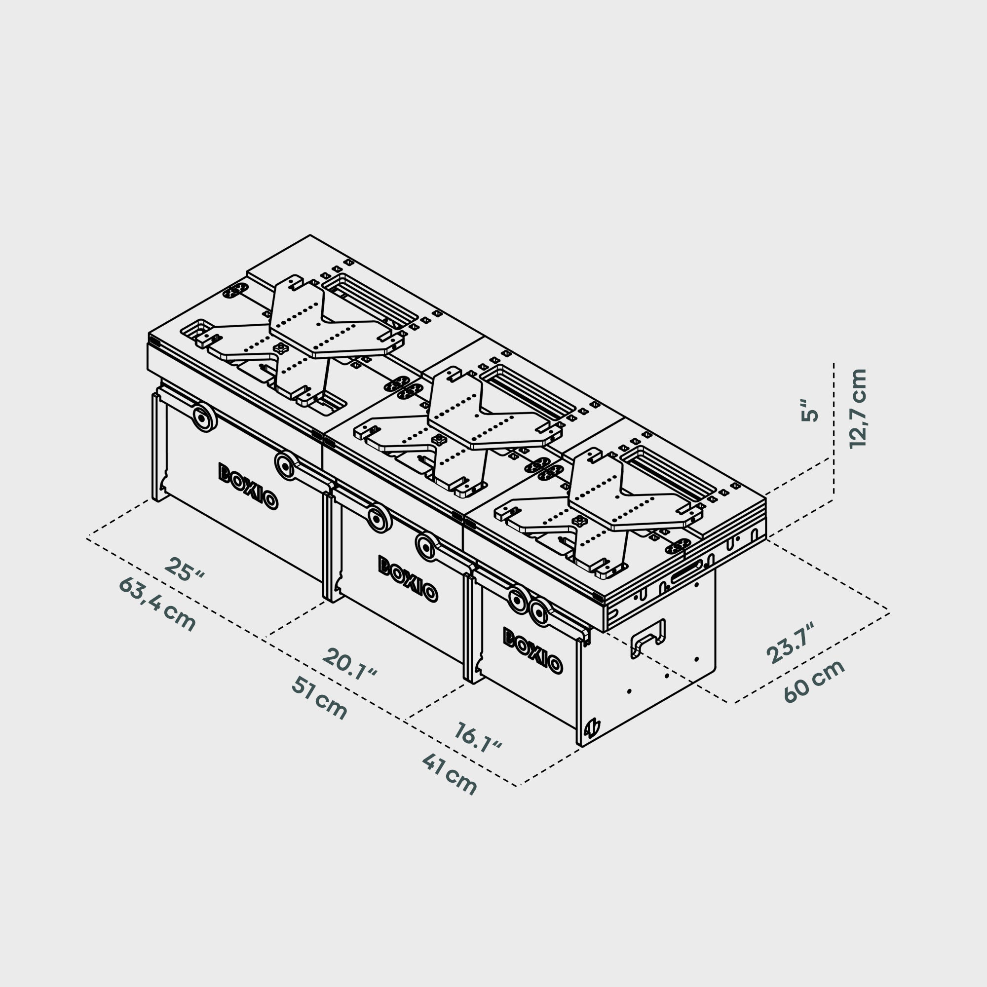 BOXIO RACK PACK XL | Malle de voyage modulaire