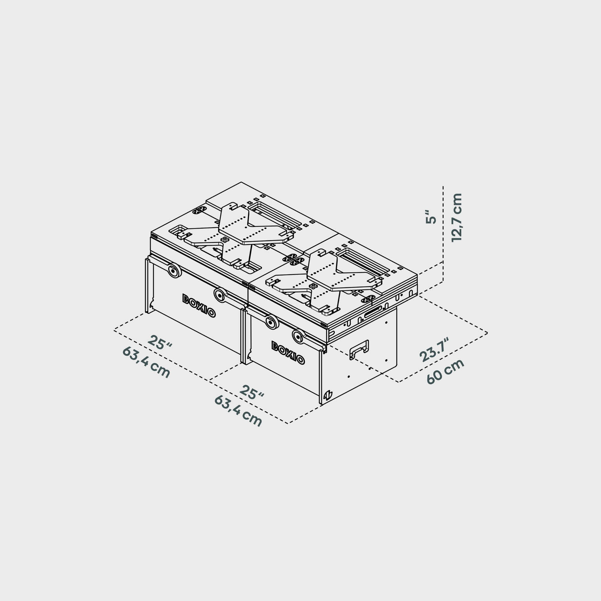 BOXIO RACK BOX + BUNDLE PACK XL I Caja modular de camping