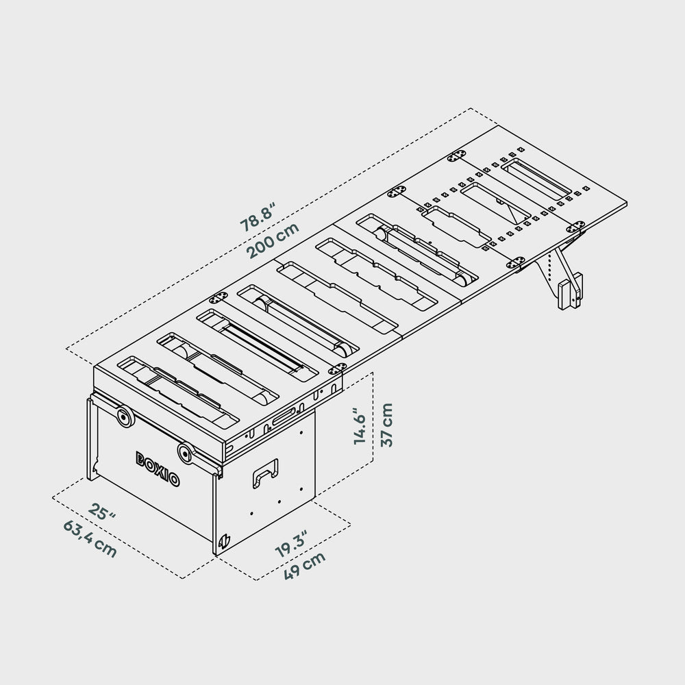 BOXIO RACK BOX + BED BUNDLE S I Modulare Campingbox